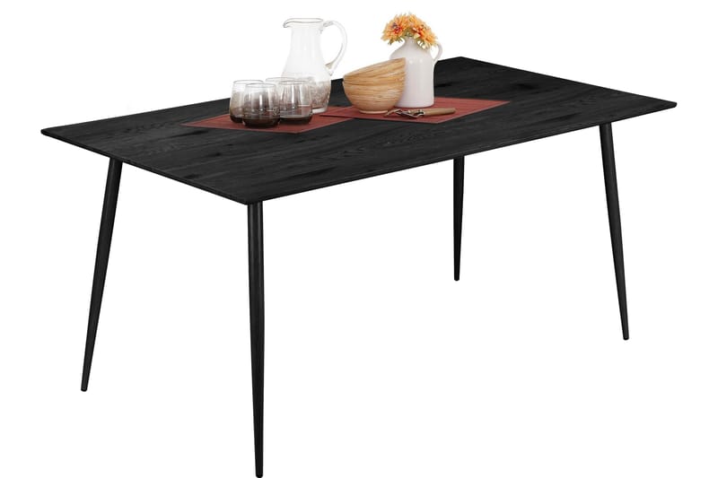 Oktoos Spisebord 160 cm - Sort - Møbler - Borde - Spisebord og køkkenbord