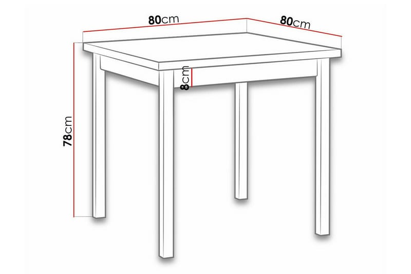 Patrickswell Spisebord 80 cm - Brun - Møbler - Borde - Spisebord og køkkenbord