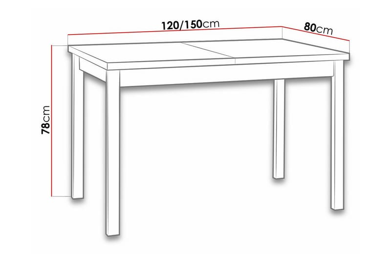 Patrickswell Spisebord 80 cm - Hvid - Møbler - Borde - Spisebord og køkkenbord