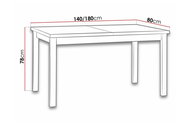 Patrickswell Spisebord 80 cm - Hvid - Møbler - Borde - Spisebord og køkkenbord