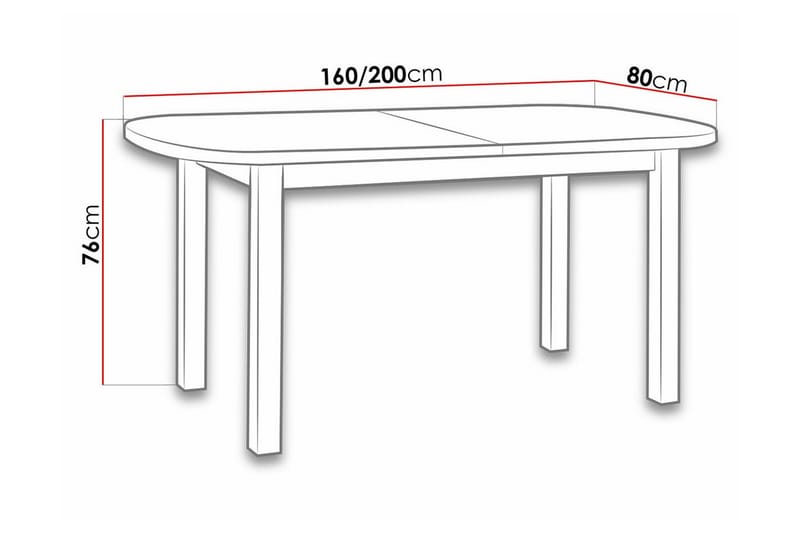 Patrickswell Spisebord 80 cm - Hvid - Møbler - Borde - Spisebord og køkkenbord