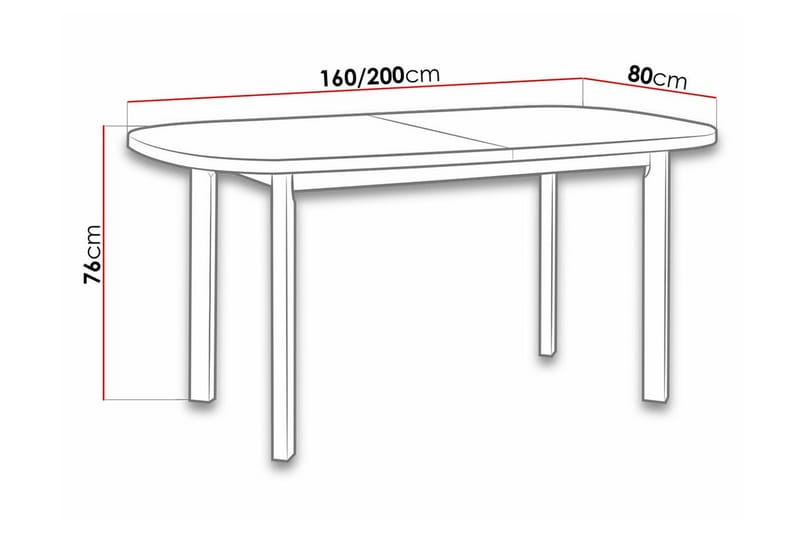 Patrickswell Spisebord 80 cm - Hvid - Møbler - Borde - Spisebord og køkkenbord