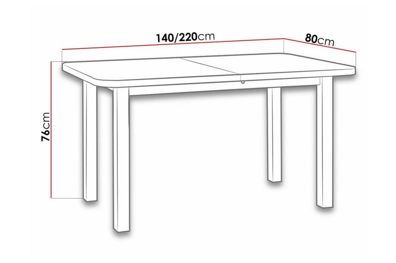 Patrickswell Spisebord 80 cm - Hvid - Møbler - Borde - Spisebord og køkkenbord