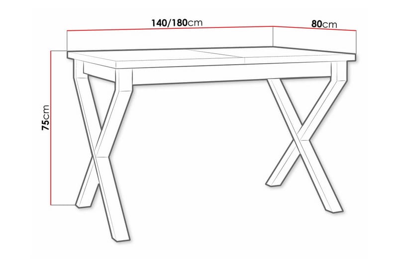 Patrickswell Spisebord 80 cm - Hvid - Møbler - Borde - Spisebord og køkkenbord