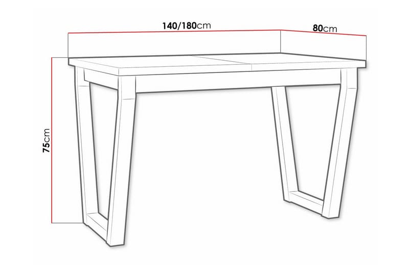 Patrickswell Spisebord 80 cm - Hvid - Møbler - Borde - Spisebord og køkkenbord