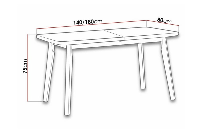 Patrickswell Spisebord 80 cm - Hvid - Møbler - Borde - Spisebord og køkkenbord