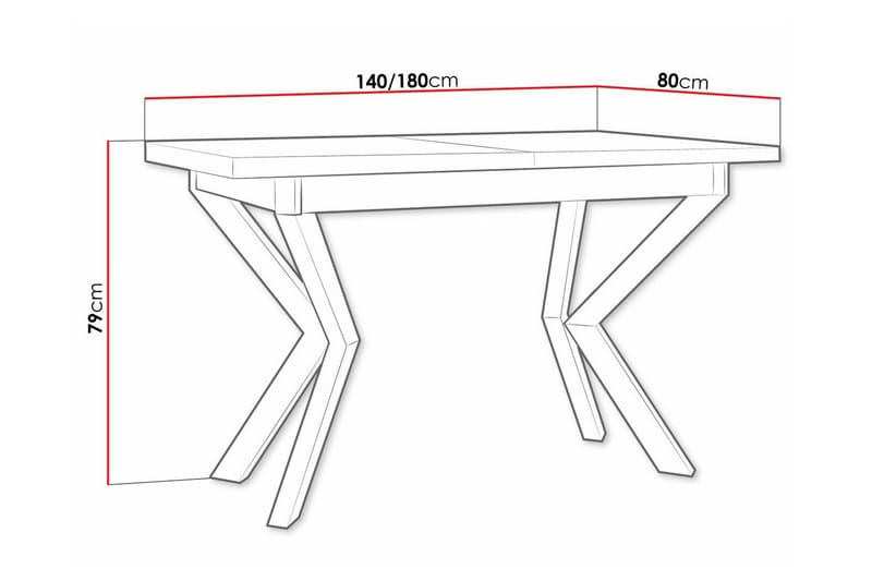 Patrickswell Spisebord 80 cm - Hvid - Møbler - Borde - Spisebord og køkkenbord