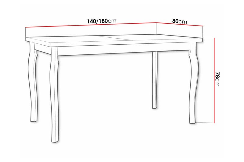 Patrickswell Spisebord 80 cm - Hvid - Møbler - Borde - Spisebord og køkkenbord