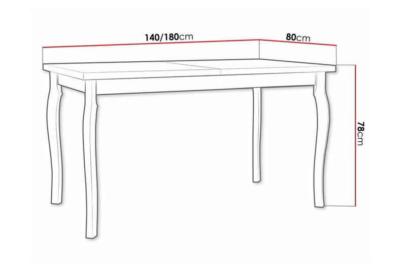 Patrickswell Spisebord 80 cm - Hvid - Møbler - Borde - Spisebord og køkkenbord