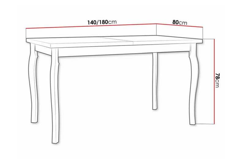 Patrickswell Spisebord 80 cm - Hvid - Møbler - Borde - Spisebord og køkkenbord