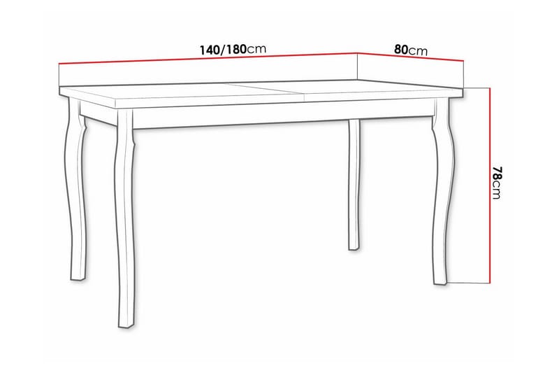 Patrickswell Spisebord 80 cm - Hvid - Møbler - Borde - Spisebord og køkkenbord