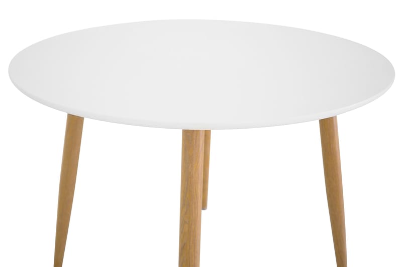 Pelle Spisebord 100 cm Rundt - Hvid - Spisebord og køkkenbord