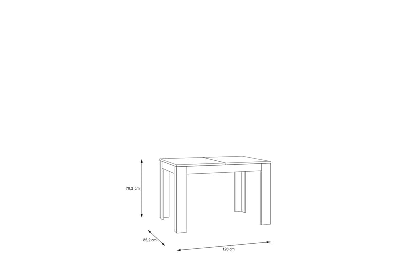 Polykastro Udvideligt Matbord 120 cm - Brun - Møbler - Borde - Spisebord og køkkenbord