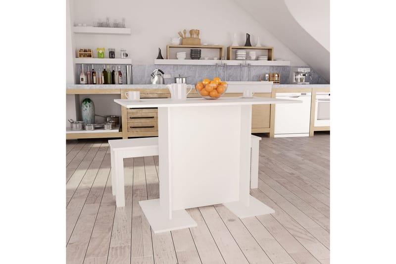 spisebord 110 x 60 x 75 cm spånplade hvid - Spisebord og køkkenbord