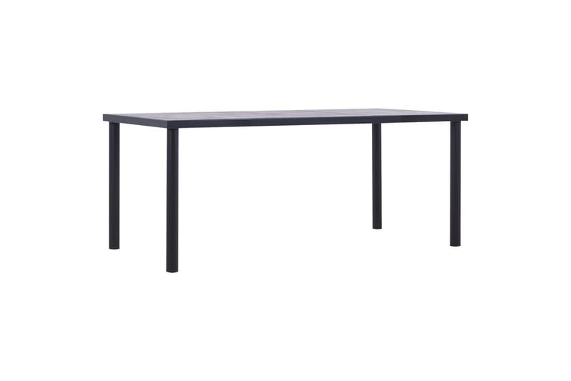 Spisebord 180x90x75 cm Mdf Sort Og Betongrå - Sort - Spisebord og køkkenbord