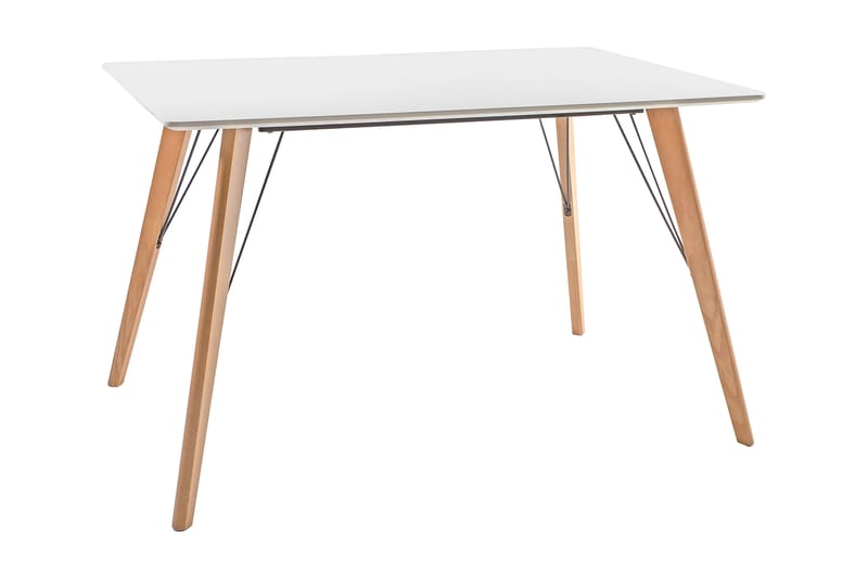 Spisebord HELENA HVID 120x80xH75cm - Spisebord og køkkenbord - Semmenfoldeligt bord