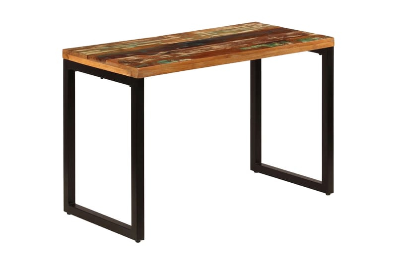 Spisebord Massivt Genanvendt Træ Og Stål 115 X 55 X 76 Cm - Brun - Spisebord og køkkenbord