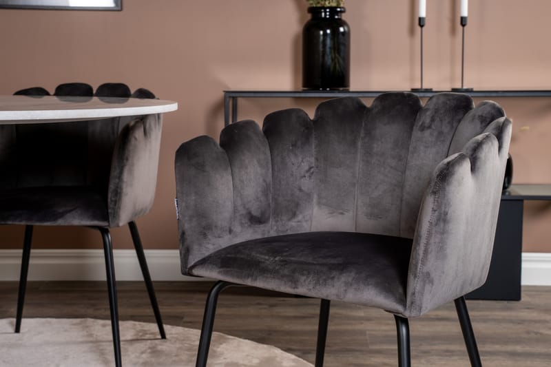 Admira Spisebordssæt 106 cm Rund marmor med 4 spisebordstole - Furniture Fashion - Møbler - Borde - Spisebordssæt