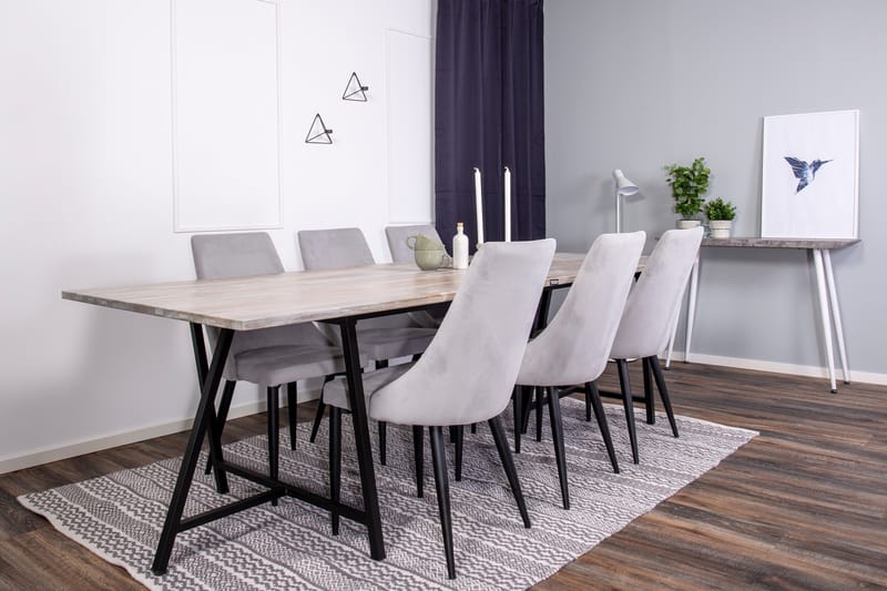 Elea spisebord med Ludde Stol 6 stk - Møbler - Borde - Spisebordssæt Elea spisebord med Ludde Stol 6 stk - Møbler - Borde - Spisebordssæt