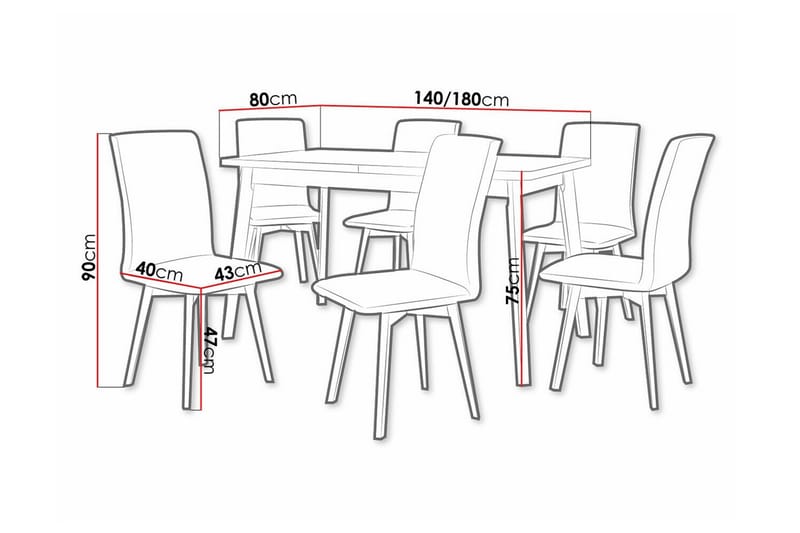 Patrickswell Spisegruppe - Beige/Grå/Hvid - Møbler - Borde - Spisebordssæt