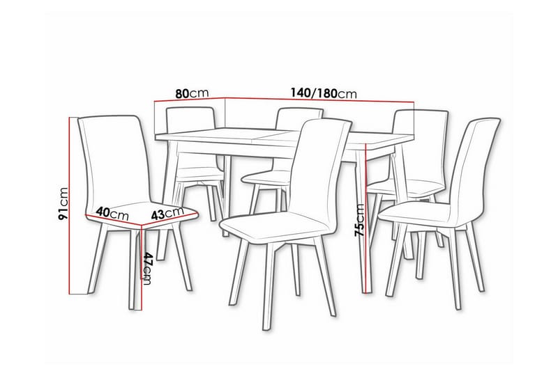 Patrickswell Spisegruppe - Beige/Hvid - Møbler - Borde - Spisebordssæt