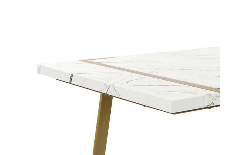 Stensby Spisebord 90x200 cm - Hvidt Guld - Møbler - Borde - Spisebord og køkkenbord