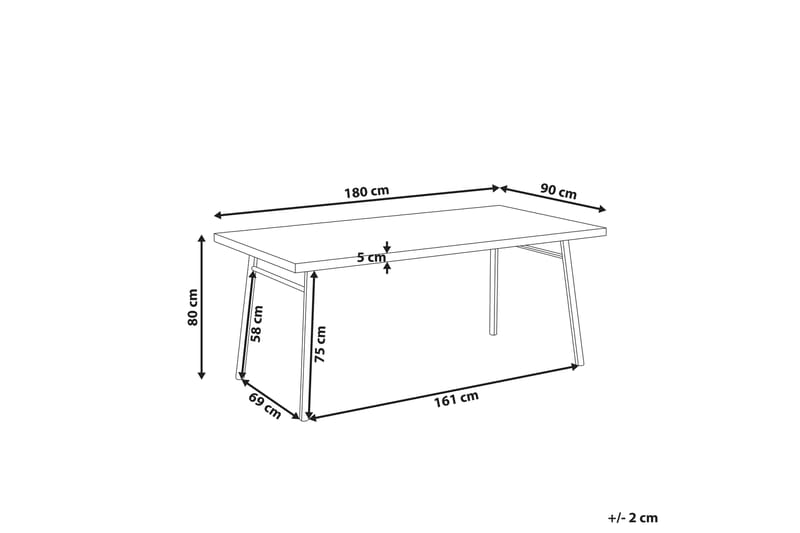 Stensville Spisebord 90x90 cm - Lysebrun/Sort - Møbler - Borde - Spisebord og køkkenbord