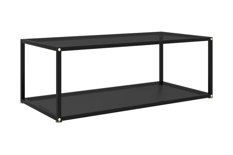 tebord 100x50x35 cm hærdet glas sort - Sort - Møbler - Borde - Sofabord