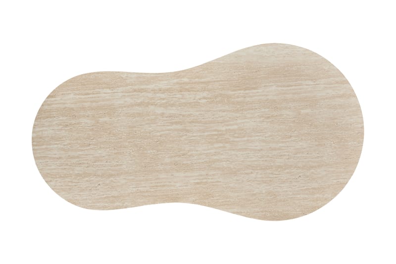 Uppveda Asymmetrisk Sofabord Travertin Udseende 130x70 cm - Beige - Møbler - Borde - Sofabord