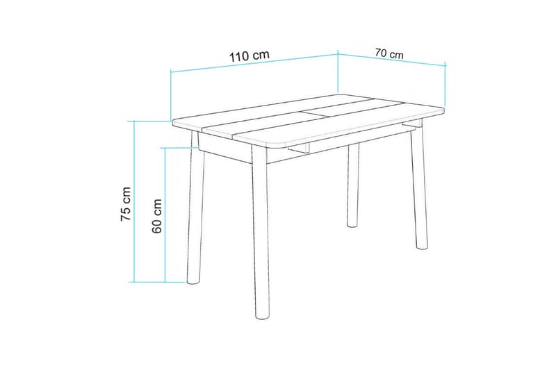 Valsot Spisebord 110 cm - Eg - Møbler - Borde - Spisebord og køkkenbord