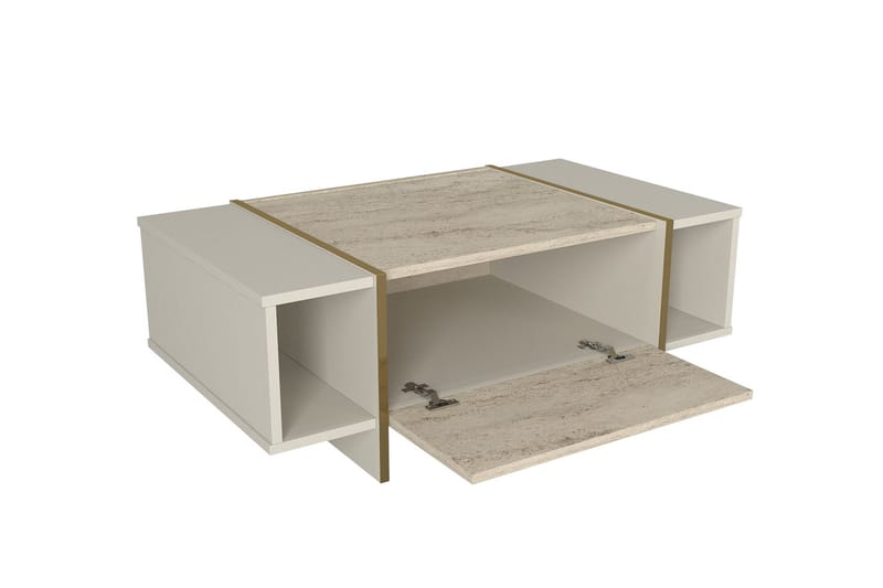 Veyron Sofabord 104 cm - Beige/Sandsten - Møbler - Borde - Sofabord