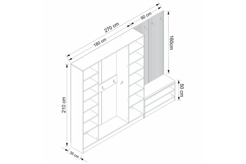 Hew Entrémøbelsæt - Antracit - Møbler - Entrémøbler - Møbelsæt til hall og entre