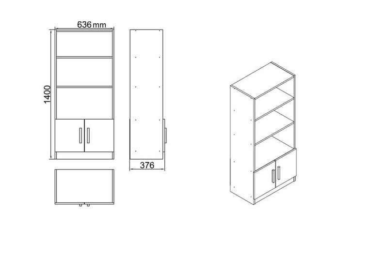 Belloch Møbelsæt Kontor - Teak/Antracit - Møbler - Møbelsæt - Møbelgruppe til kontor