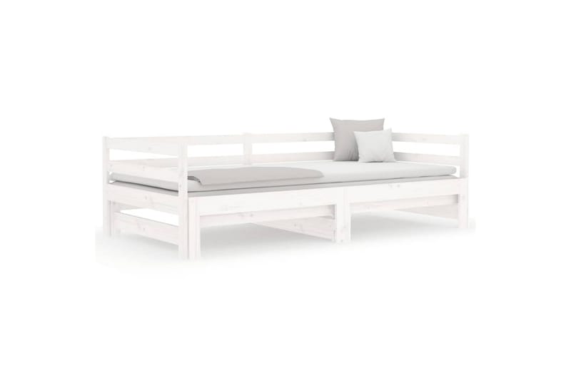 beBasic daybed med udtræk 2x(80x200) cm massivt fyrretræ hvid - Hvid - Møbler - Senge - Sengeramme & sengestel