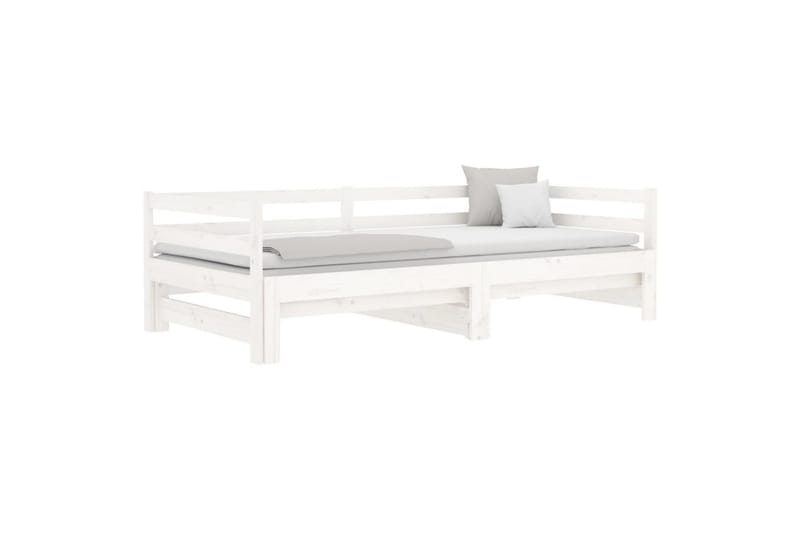 beBasic daybed med udtræk 2x(80x200) cm massivt fyrretræ hvid - Hvid - Møbler - Senge - Sengeramme & sengestel