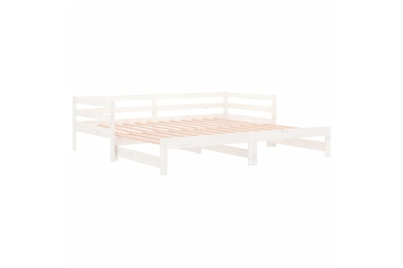 beBasic daybed med udtræk 2x(80x200) cm massivt fyrretræ hvid - Hvid - Møbler - Senge - Sengeramme & sengestel