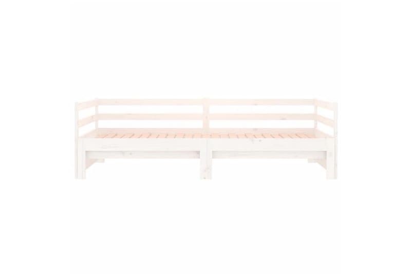 beBasic daybed med udtræk 2x(80x200) cm massivt fyrretræ hvid - Hvid - Møbler - Senge - Sengeramme & sengestel