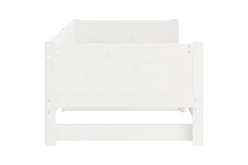 beBasic daybed med udtræk 2x(80x200) cm massivt fyrretræ hvid - Hvid - Møbler - Senge - Sengeramme & sengestel