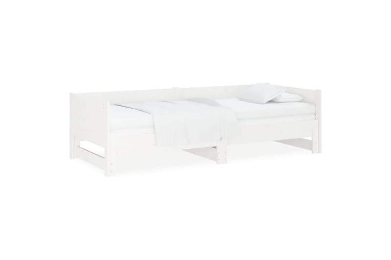 beBasic daybed med udtræk 2x(80x200) cm massivt fyrretræ hvid - Hvid - Møbler - Senge - Sengeramme & sengestel