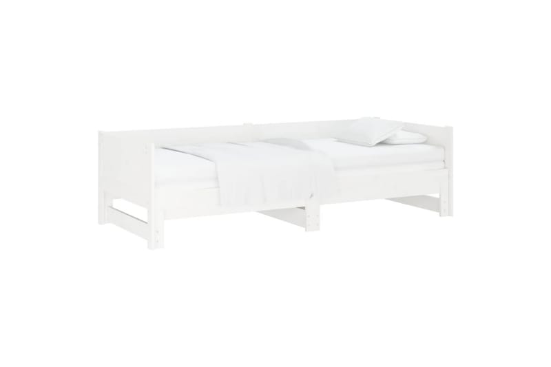 beBasic daybed med udtræk 2x(80x200) cm massivt fyrretræ hvid - Hvid - Møbler - Senge - Sengeramme & sengestel