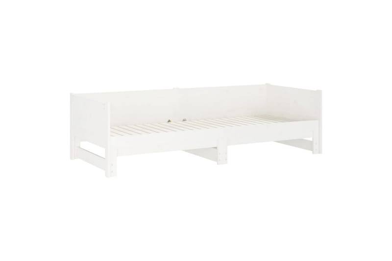 beBasic daybed med udtræk 2x(80x200) cm massivt fyrretræ hvid - Hvid - Møbler - Senge - Sengeramme & sengestel