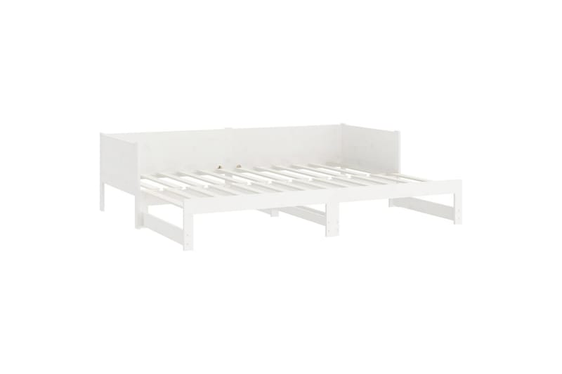 beBasic daybed med udtræk 2x(80x200) cm massivt fyrretræ hvid - Hvid - Møbler - Senge - Sengeramme & sengestel