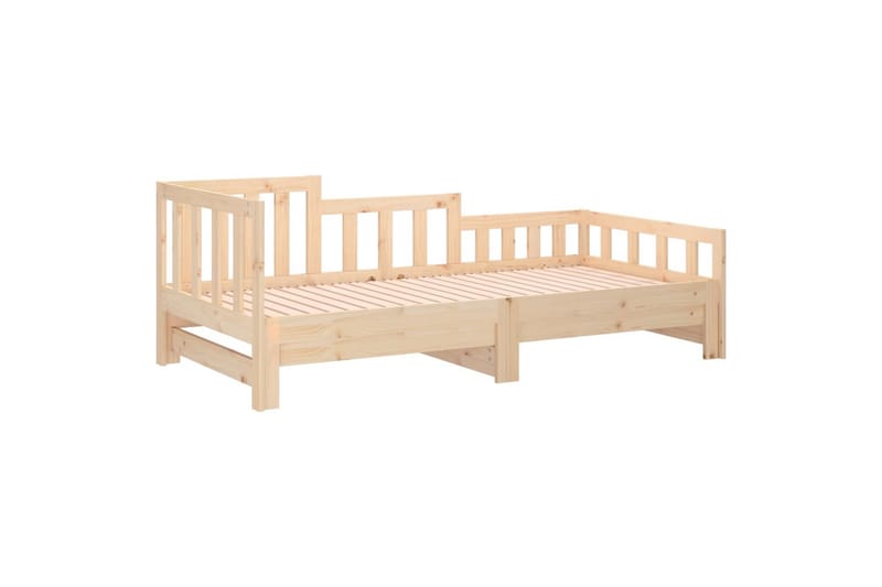 beBasic daybed med udtræk 2x(90x190) cm massivt fyrretræ - Brun - Møbler - Senge - Sengeramme & sengestel