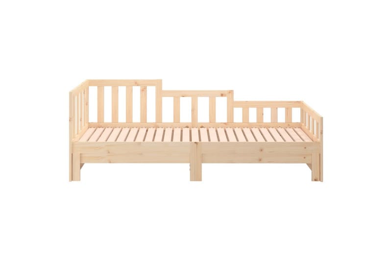 beBasic daybed med udtræk 2x(90x190) cm massivt fyrretræ - Brun - Møbler - Senge - Sengeramme & sengestel