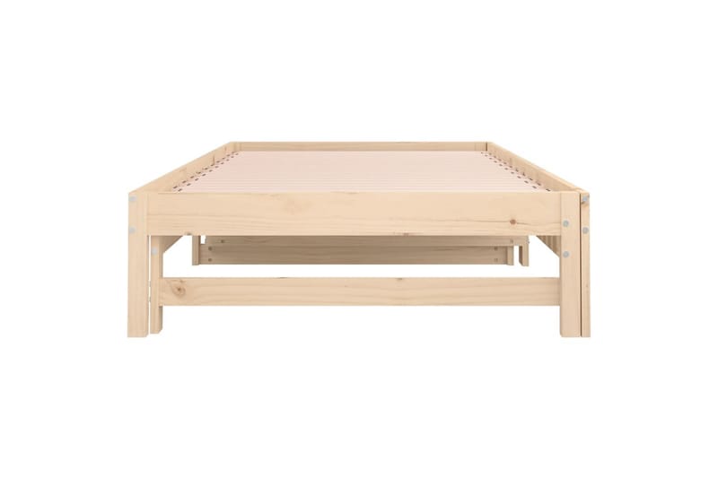 beBasic daybed med udtræk 2x(90x190) cm massivt fyrretræ - Brun - Møbler - Senge - Sengeramme & sengestel