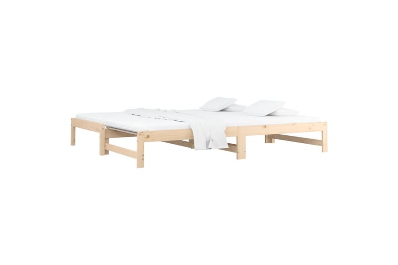 beBasic daybed med udtræk 2x(90x190) cm massivt fyrretræ - Brun - Møbler - Senge - Sengeramme & sengestel