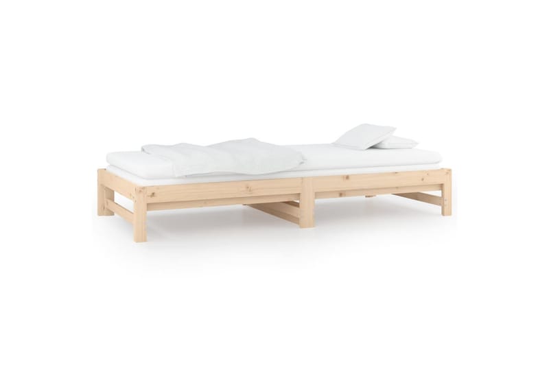 beBasic daybed med udtræk 2x(90x190) cm massivt fyrretræ - Brun - Møbler - Senge - Sengeramme & sengestel