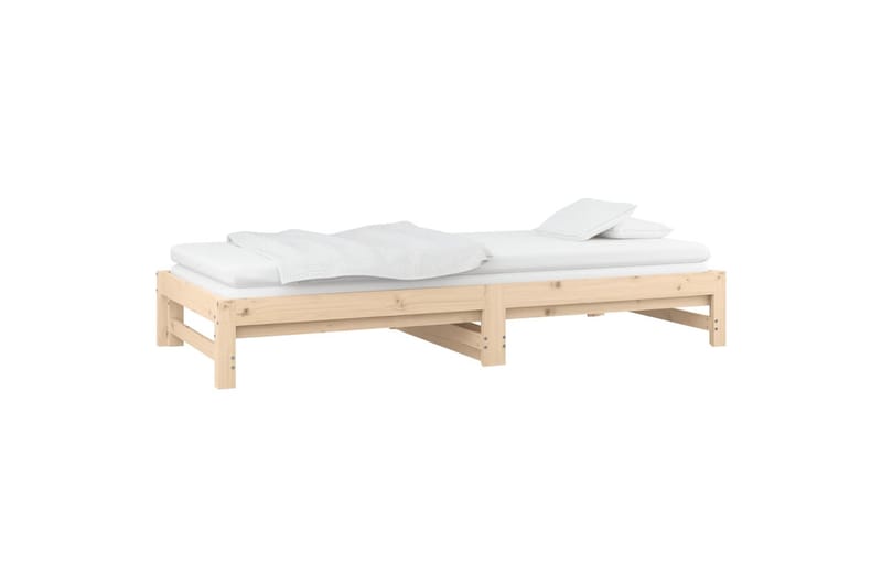 beBasic daybed med udtræk 2x(90x190) cm massivt fyrretræ - Brun - Møbler - Senge - Sengeramme & sengestel