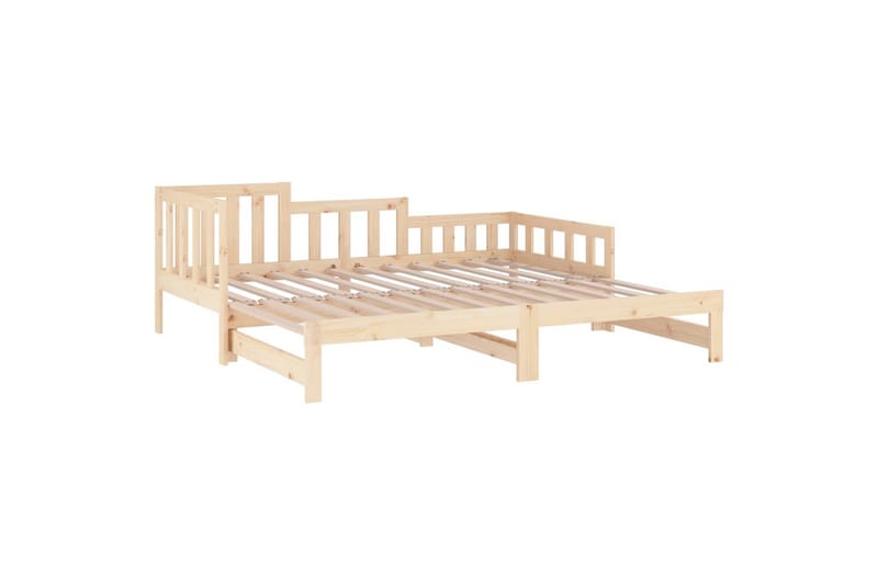 beBasic daybed med udtræk 2x(90x190) cm massivt fyrretræ - Brun - Møbler - Senge - Sengeramme & sengestel