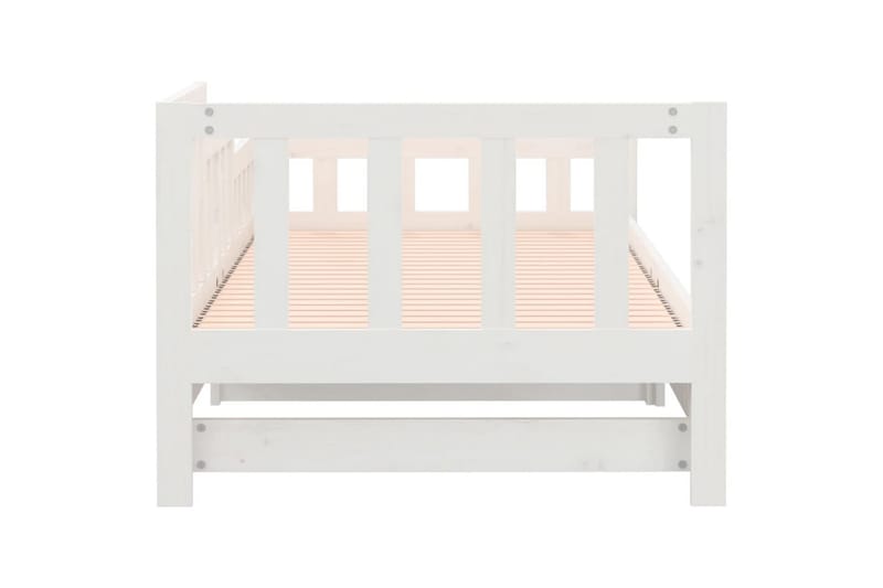 beBasic daybed med udtræk 2x(90x200) cm massivt fyrretræ hvid - Hvid - Møbler - Senge - Sengeramme & sengestel